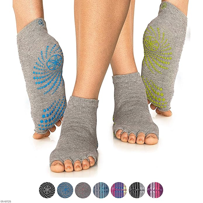 gaiam toeless yoga socks