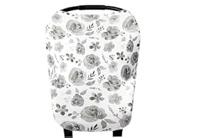 Copper Pearl Multi-Use Cover: Car Seat Covers, Nursing Cover, and Stroller Cover for Sun - Stretchy Fabric, All-Season Use, Stylish Designs, Easy Access for Moms - Rowan