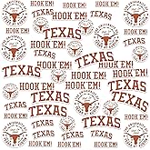 University of Texas Longhorns Hook ’Em 50ct Vinyl Sticker Pack – Large Waterproof Texas & Hook ’Em UT Austin Decals for Laptops, Water Bottles, Tablets, Scrapbooks, Vehicles & More