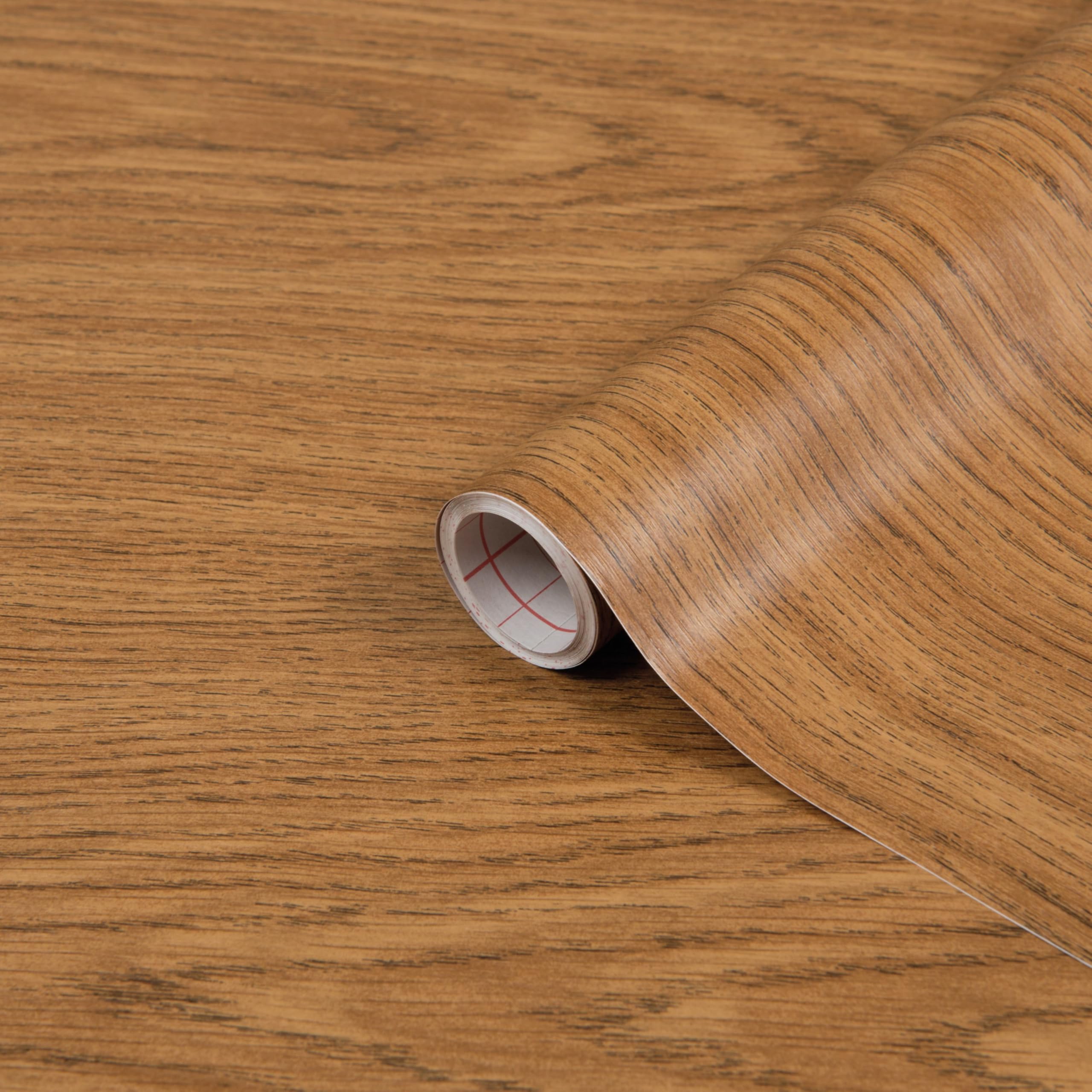 d-c-fix vinyl wrap Light oak wood effect 67,5 cm x 2 m - sticky back plastic roll for furniture, kitchen & cupboards - contact paper sticker self adhesive film — image 1