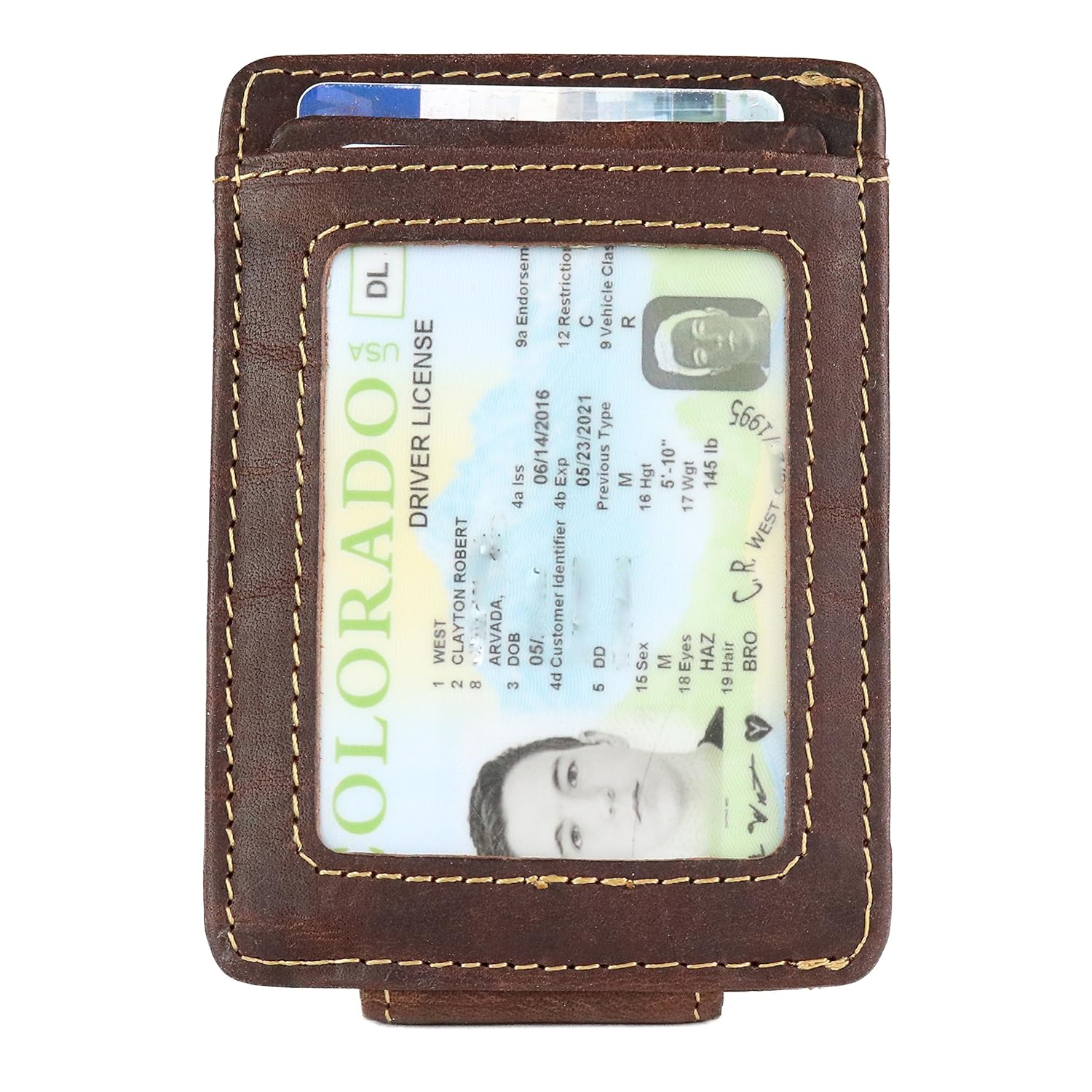 Mens Front Pocket Wallet with Money Clip by Urban Cowboy Genuine Leather eBay
