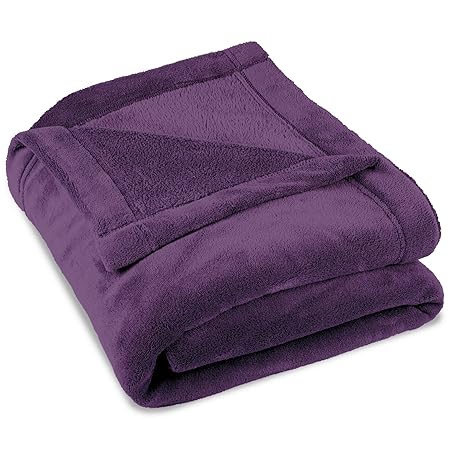 CelinaTex Montreal Kuscheldecke, Mikrofaser Decke Coral Fleece, Wohndecke lila, 150 x 200 cm 5000084