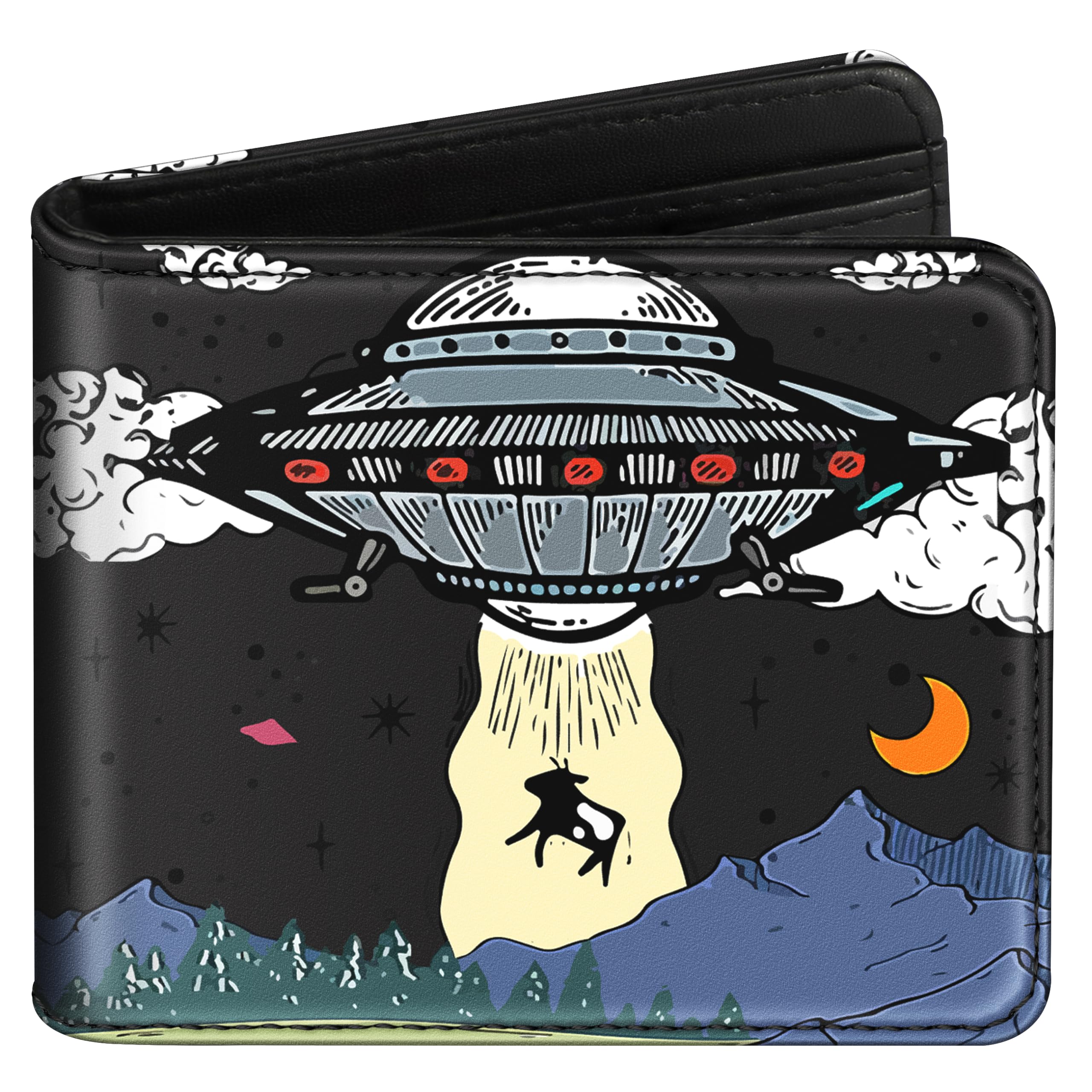 Funermei Cute Wallet for Teen Boys UFO Leather