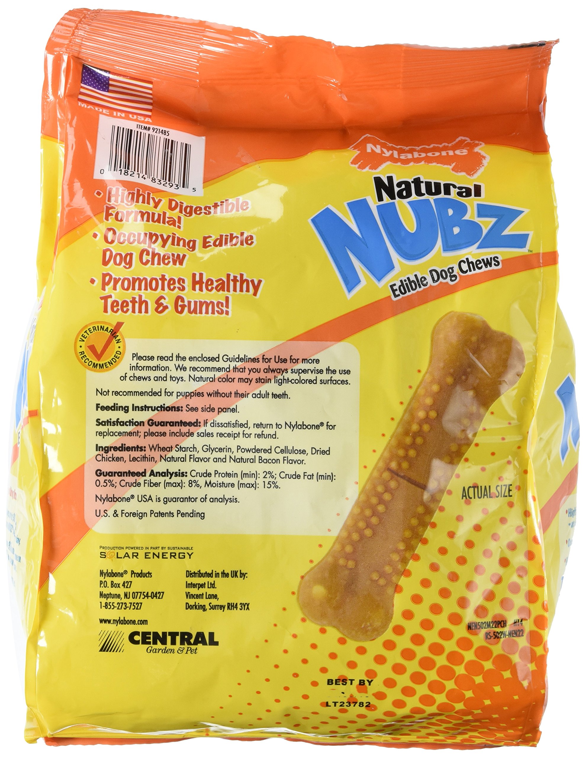 Nylabone Natural Nubz Edible Dog Chews 22ct. (2.6lb bag) eBay