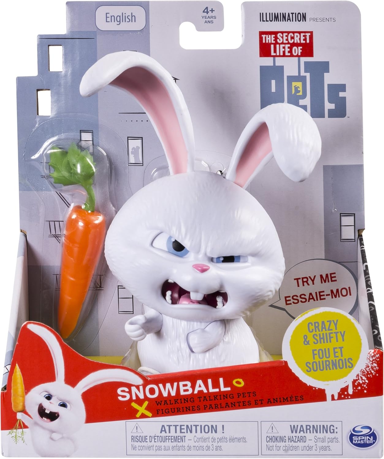 Amazon Co Jp The Secret Life Of Pets ペット トーキング アクション フィギュア スノーボール 並行輸入品 おもちゃ 通販