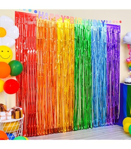 Funnytree Fotohintergrund 'Bunte Backsteinmauer' - 208x150 Cm, Vinyl, Für LGBT, Geburtstag, Partys