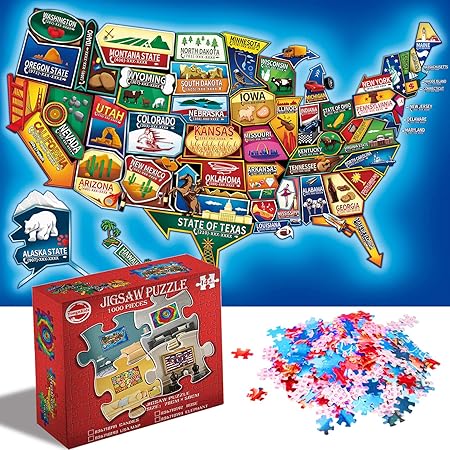 Amazon Haomark ジグソーパズル 1000ピース アメリカ地図 知育玩具 男の子 おもちゃ 女の子 おもちゃ 誕生日プレゼント 贈り物 70 50cm ジグソーパズル おもちゃ Amazon Haomark ジグソーパズル 1000ピース アメリカ地図 知育玩具 男の子 おもちゃ 女の子 おもちゃ 誕生日プレゼント 贈り物 70 50cm ジグソーパズル おもちゃ