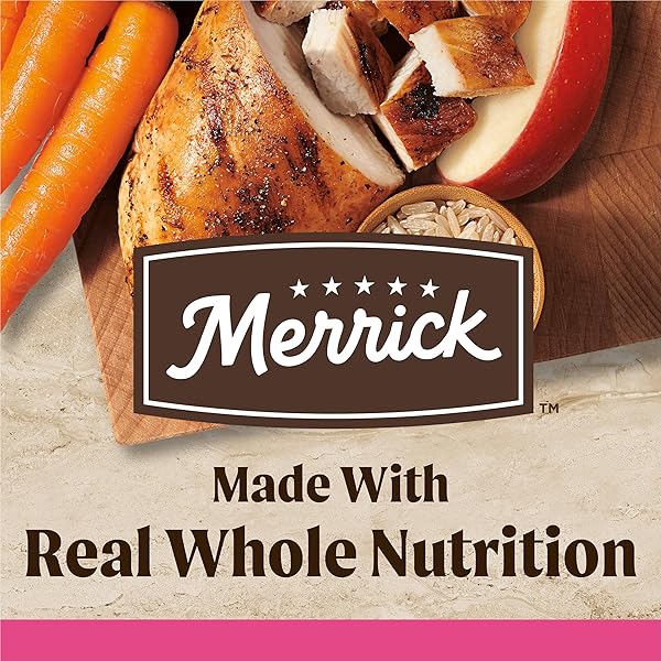MERRICK HEALTHY GRAINS PREMIUM DRY DOG FOOD FOR SMALL DOGS, WHOLESOME AND NATURAL KIBBLE, SMALL BREED RECIPE – 4.0 LB. BAG