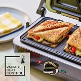 Cuisinart Grill & Sandwich Maker GRSM4U Midnight Grey 2-in-1 Panini Press view 6