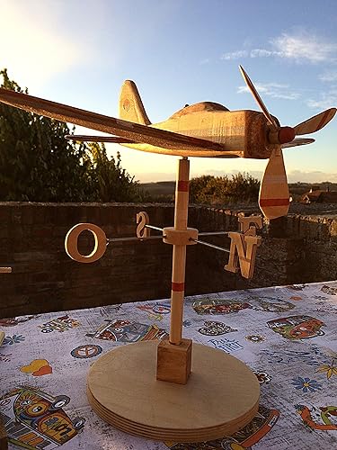 Segnavento Aereo In Legno Idea Regalo Modellino Aereo Aeromodello Amazon It Handmade