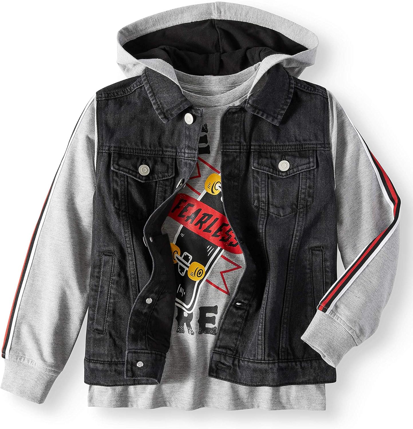 denim graphic jacket