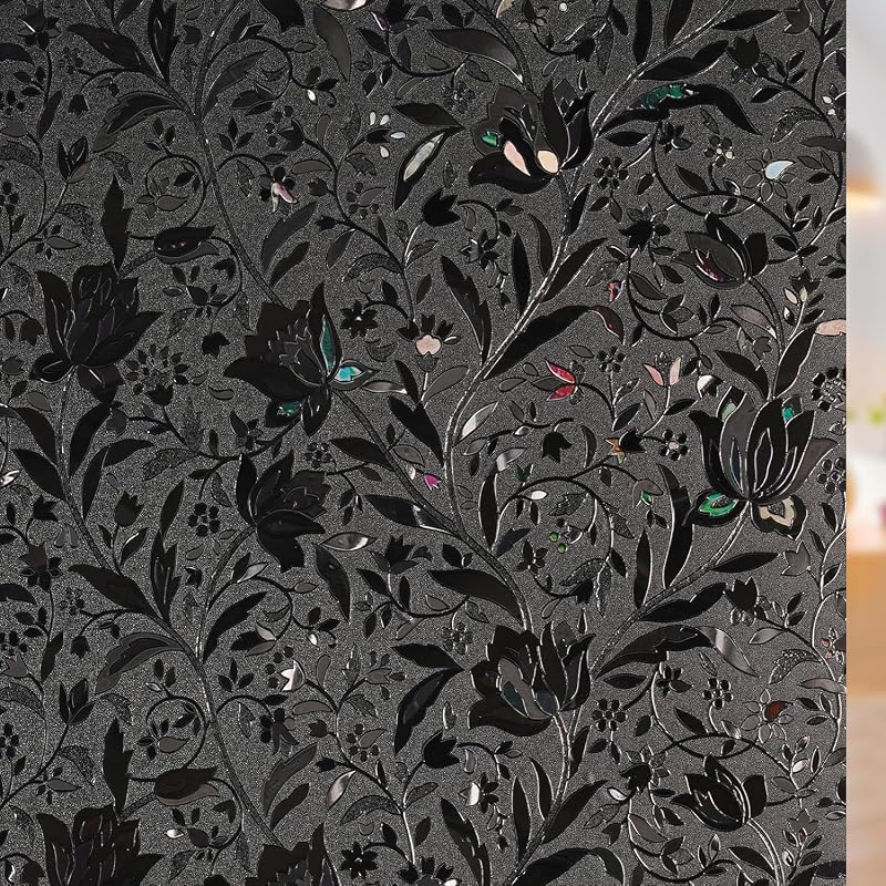 rabbitgoo 3D Blackout Window Film 44.5x200 cm Privacy UV Blocking