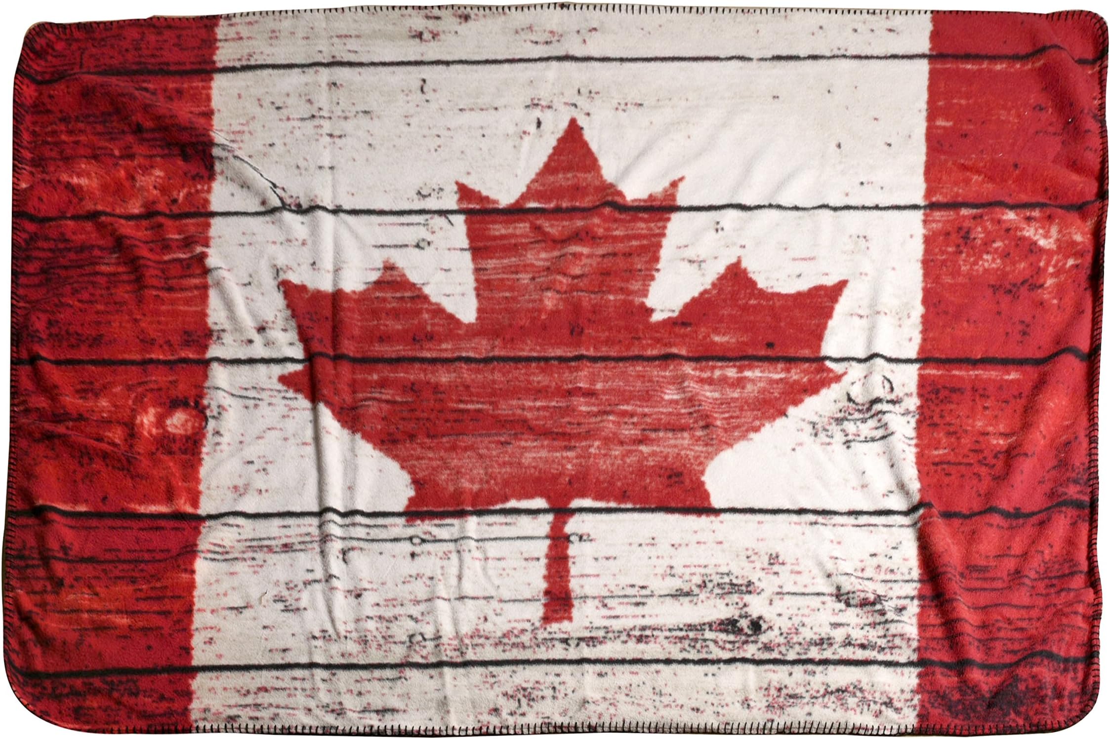Canada Maple Leaf Canadian Flag Ultra Soft Cozy Doux ET Fleece Multicolored Throw Reversible Teens Comfortable Cover Blanket 48x60-inch