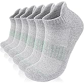 Lapulas Merino Wool Ankle Hiking Running Socks for Men Women Breathable Compression Thick Athletic No Show Socks 6 Pairs