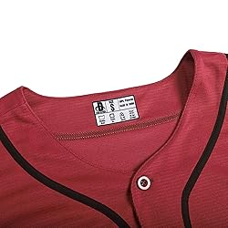 DEHANER Maroon Men's Baseball Jersey for Women