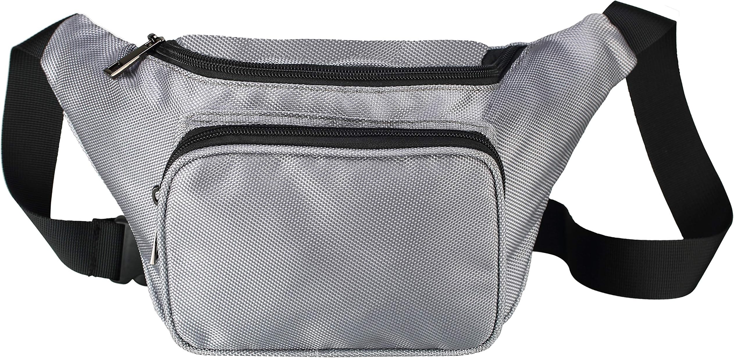 Fanny Pack for Men Women Quick Release Buckle Travel Sports Nylon Fanny Packs Grey