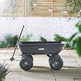 VonHaus Garden Dump Cart 75L 250kg Wheelbarrow Tipping Pickup Wagon view 9