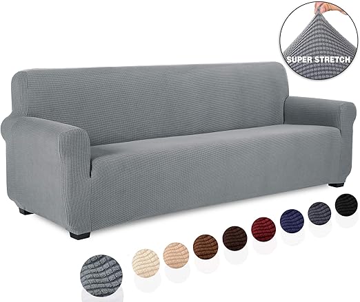 Tianshu Housse De Canapé 4 Placejacquard Housse De Canapé Extensible Extensible Avec Accoudoirs Revêtement De Canapé Decoration Pour Salon Chambre4