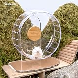 Niteangel Super Silent Hamster Wheel 8.2 Inch with Adjustable Stand Transparent view 4