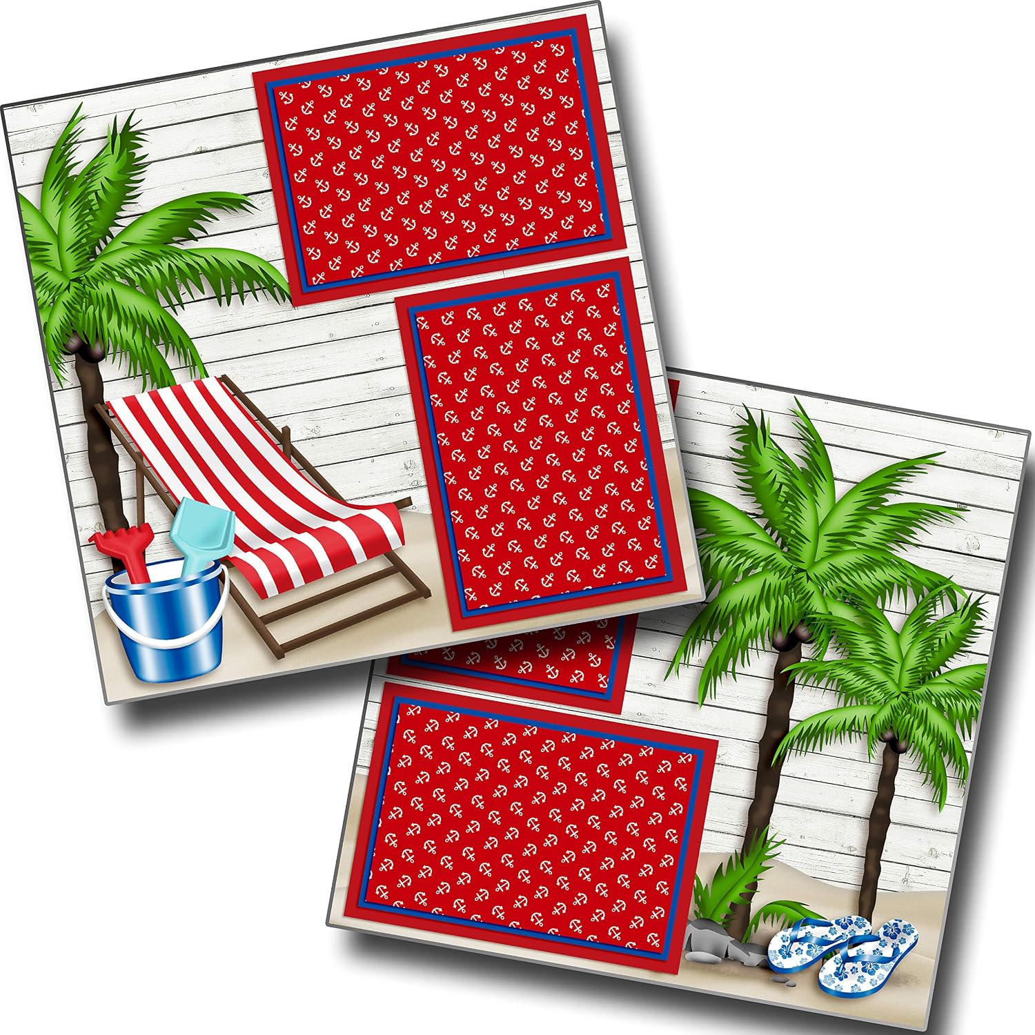 Beach Chair Ez Layout 4066 Premade Scrapbook Pages Arts Crafts Sewing Scrapbooking Aceprojectkenya Org