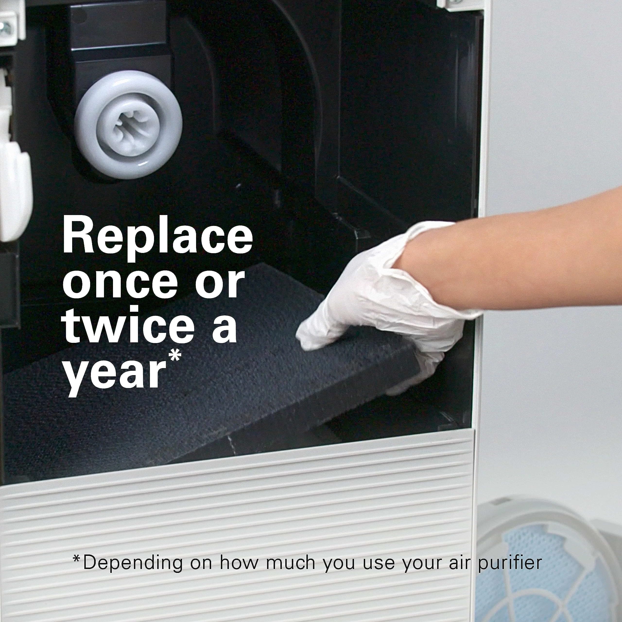 Daikin Carbon Replacement Filter BAD105A4N for Home Air Purifier MCKB70YSAU, Removes Odor Molecules, Gases, Smoke, Irritants and Other Particulates, Cut to Fit for Easy Installation