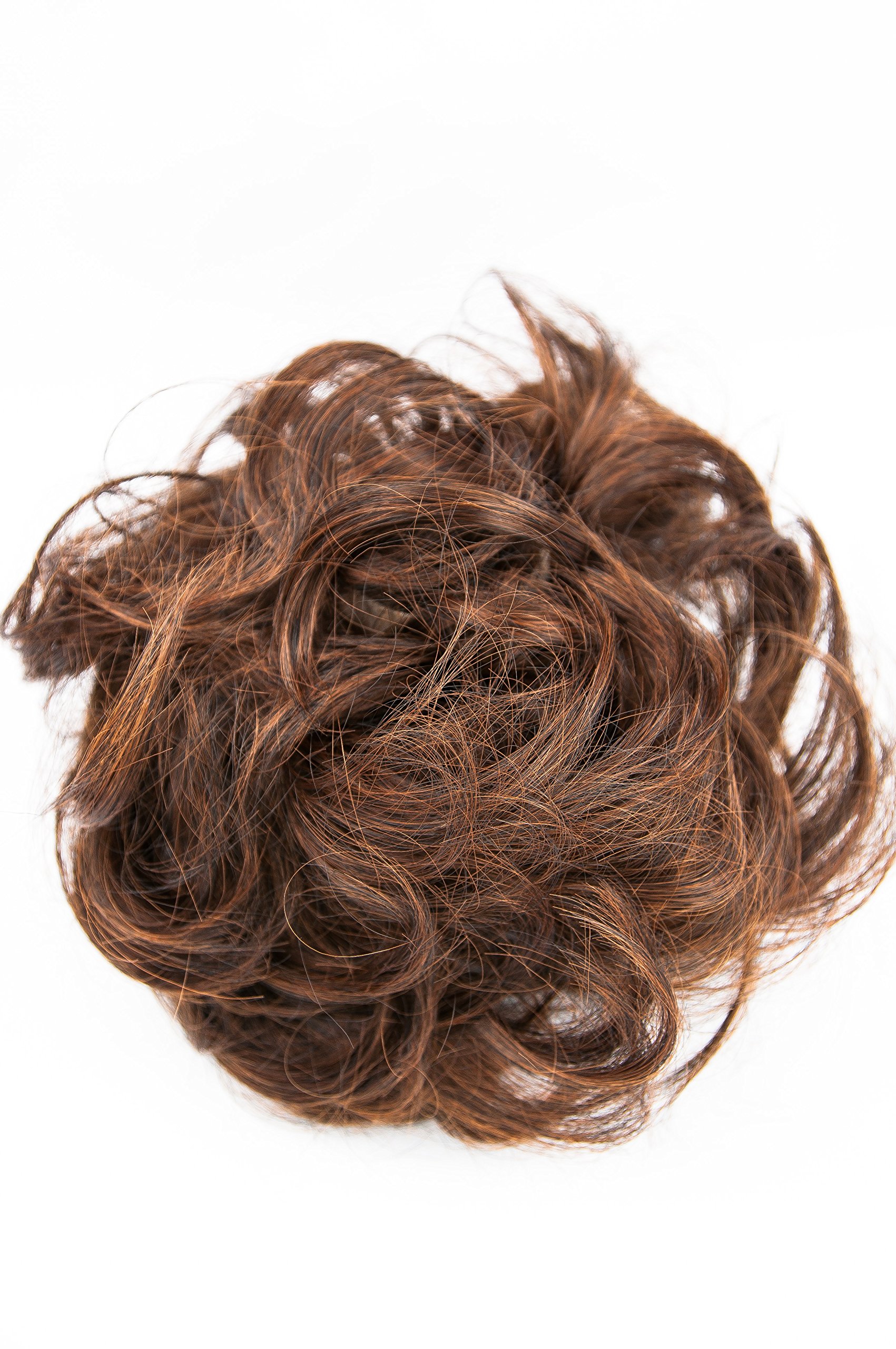 Miss20 Scrunchy Scrunchie Bun Up Do Hair Piece Hair Ribbon Ponytail Extensions Wavy Messy Bun (M07 MEDIUM BROWN)