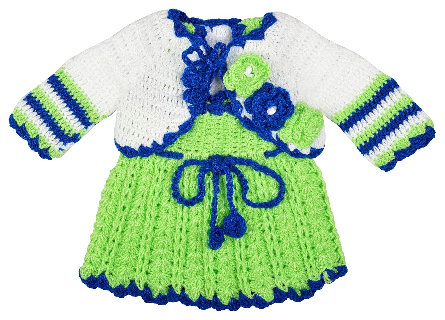 woolen baby frock knitting