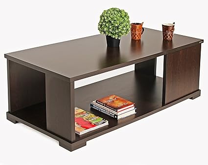Bluewud Noel CT-No-RTW Coffee Table with Shelves (Wenge)