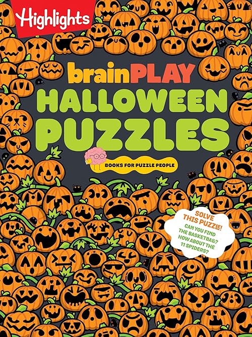 brainPLAY Halloween Puzzles: A Challenging Halloween Activity Book for Kids Ages 7 and Up with Over 200 Puzzles, Logic Games, Mazes and Hidden ... Spook-tacular Fun (brainPLAY Puzzle Books)