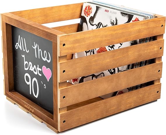 Adult Pop Aufbewahrungsbox für Vinyl-Platten - Kreidestift und