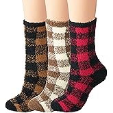 BomKinta Fuzzy Socks Women - Winter House Slipper Sock - Cozy Thick Warm Sleeping Gifts for Women Size 5-10