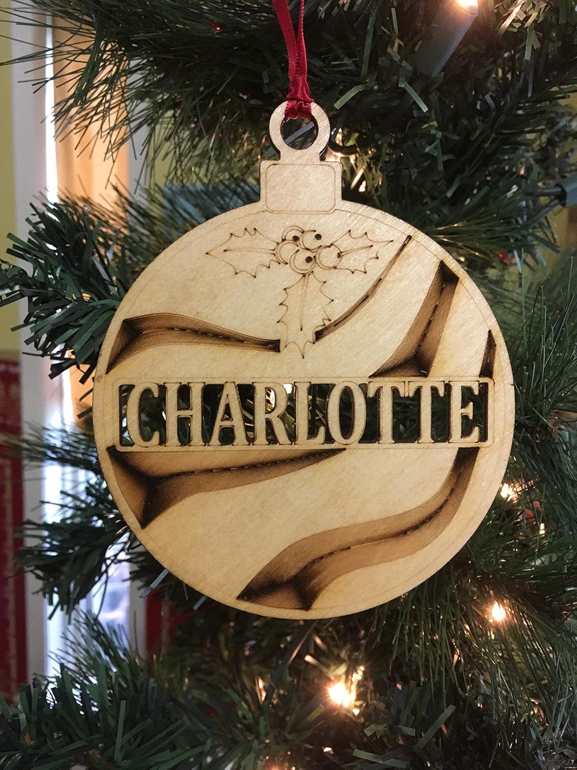 Personalized gift, Name ornament, wooden name ornament, First Christmas