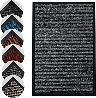 Homatz Heavy Duty Indoor Outdoor Door Mat 50x80cm Non Slip Rubber Backing