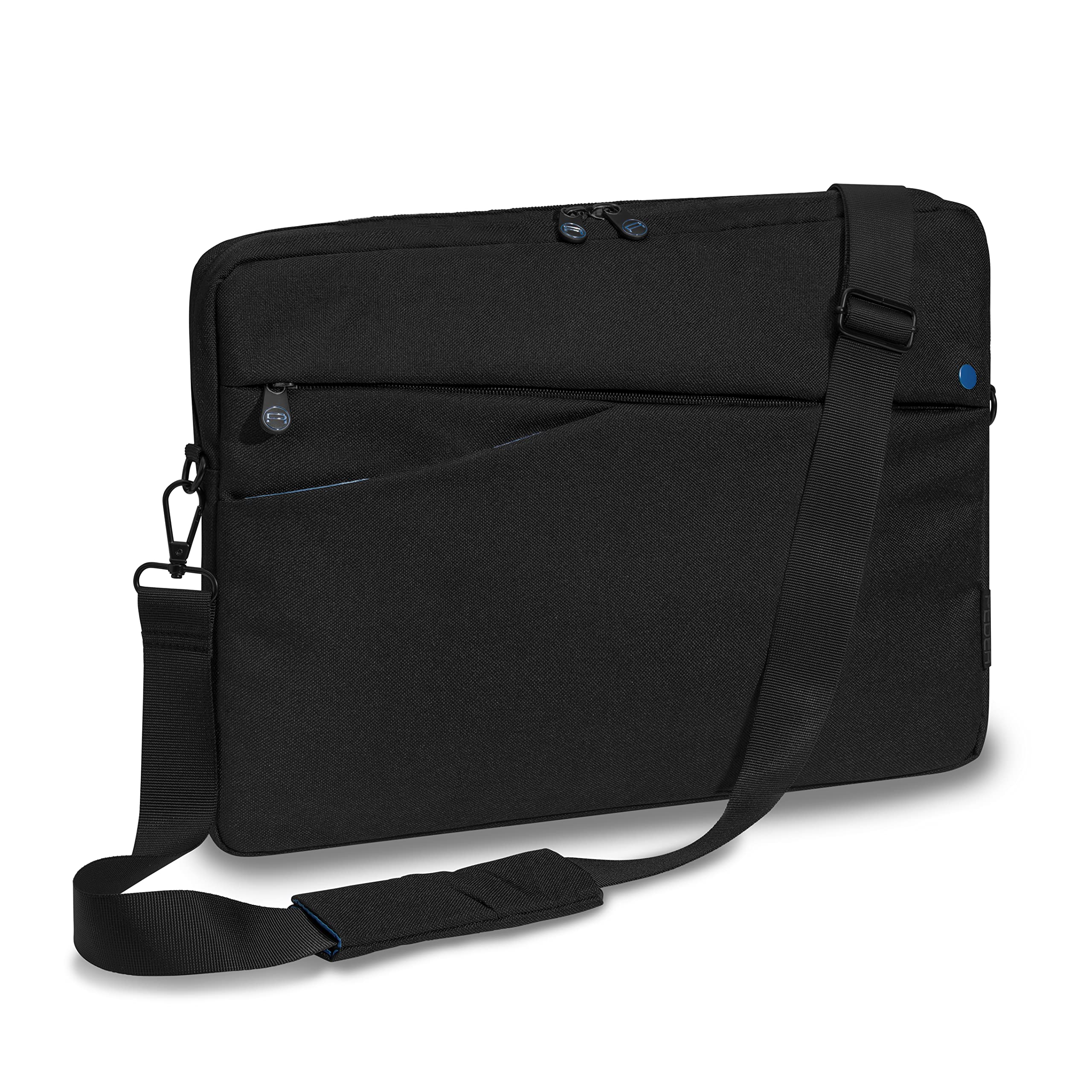 Pedea - Laptop bag *Fashion* notebook bag up to 13.3 inches - laptop shoulder bag with shoulder strap - laptop sleeve black/blue - notebook bag for men and women