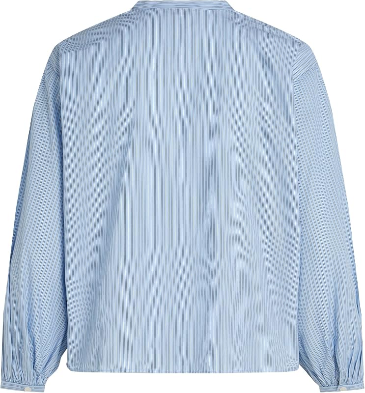 Blouse Femme V-Neck Balloon Blouse Col en V, Bleu (Ivy STP/Vessel Blue), 50 — photo 2 sur 6