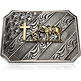 LYTOPTOP Western Belt Buckle for Men, Bull Cowboy Belt Buckle, Running Horse Cross Rodeo Texas Star Belt Buckle