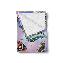 Ambesonne Butterfly Throw Blanket, Bohemian