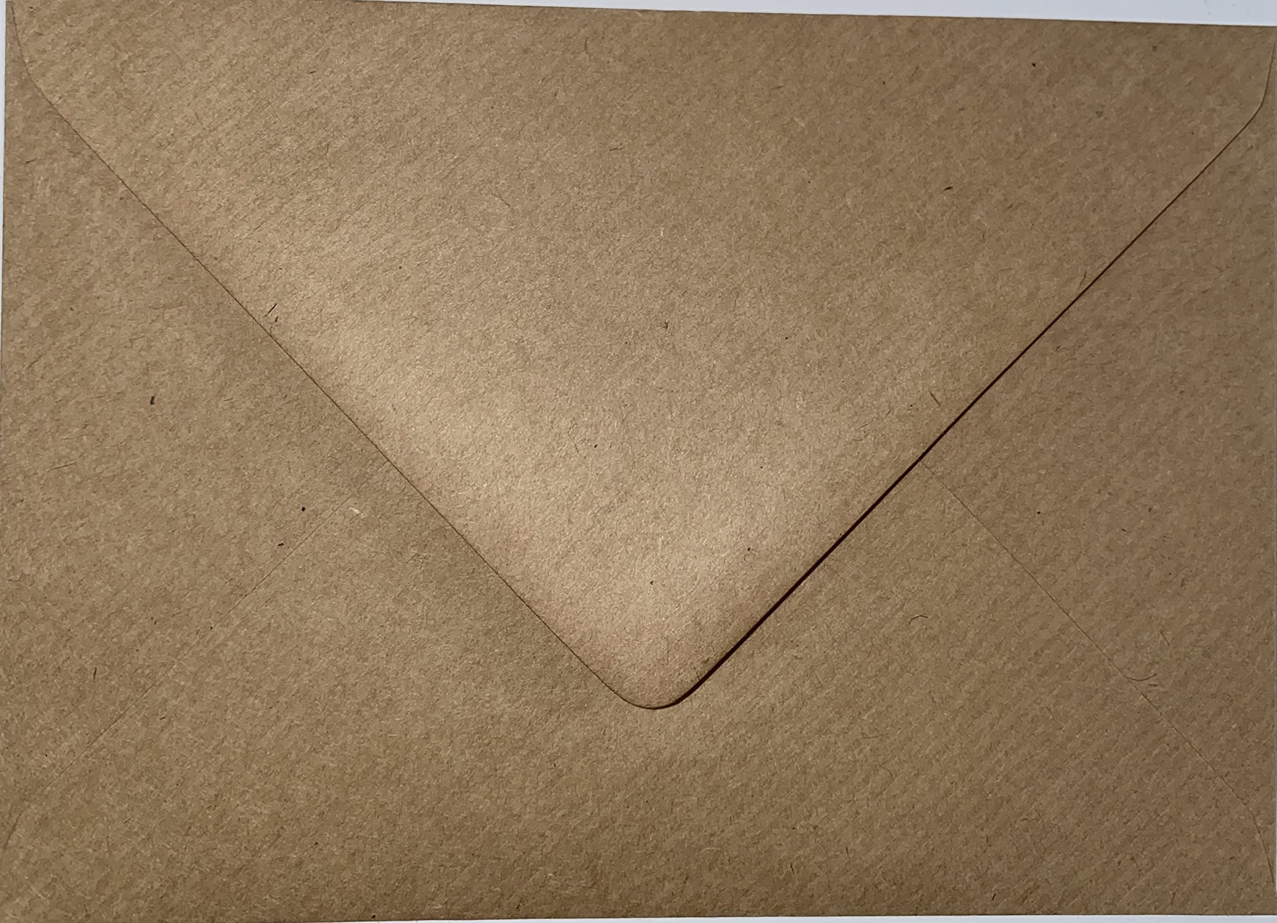 C6 Coloured envelopes for A6 Greeting Cards Christmas Cards Wedding Invitation Crafts 114x162mm - Pack of 12 envelopes (Brown Ribbed)