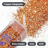 Hemway Copper Holographic Glitter Extra Chunky 130g Shaker view 4