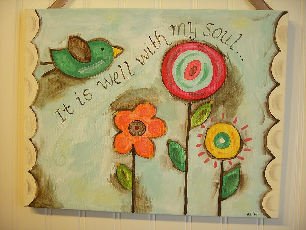 11x14 It Is Well With My Soul Canvas Art Painting Handmade