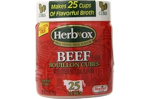 HERB-OX Herbox Bouillon Cubes Beef 25 cubes, 3.2500-ounces (Pack of6)