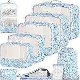 BAGAIL 9 Set Packing Cubes with Packing List Luggage Packing Organizers for Travel Accessories
