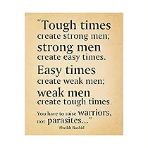 Amazon Com Tough Times Create Strong Men Motivational Quotes Wall Art 8 X 10 Typographic Distressed Parchment Print Ready To Frame Home Office School Gym Decor Great For Motivation Printed On Photo Paper Handmade Products