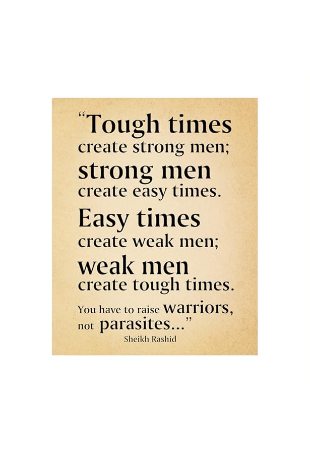 Amazon Com Tough Times Create Strong Men Motivational Quotes Wall Art 8 X 10 Typographic Distressed Parchment Print Ready To Frame Home Office School Gym Decor Great For Motivation Printed On Photo Paper Handmade Products