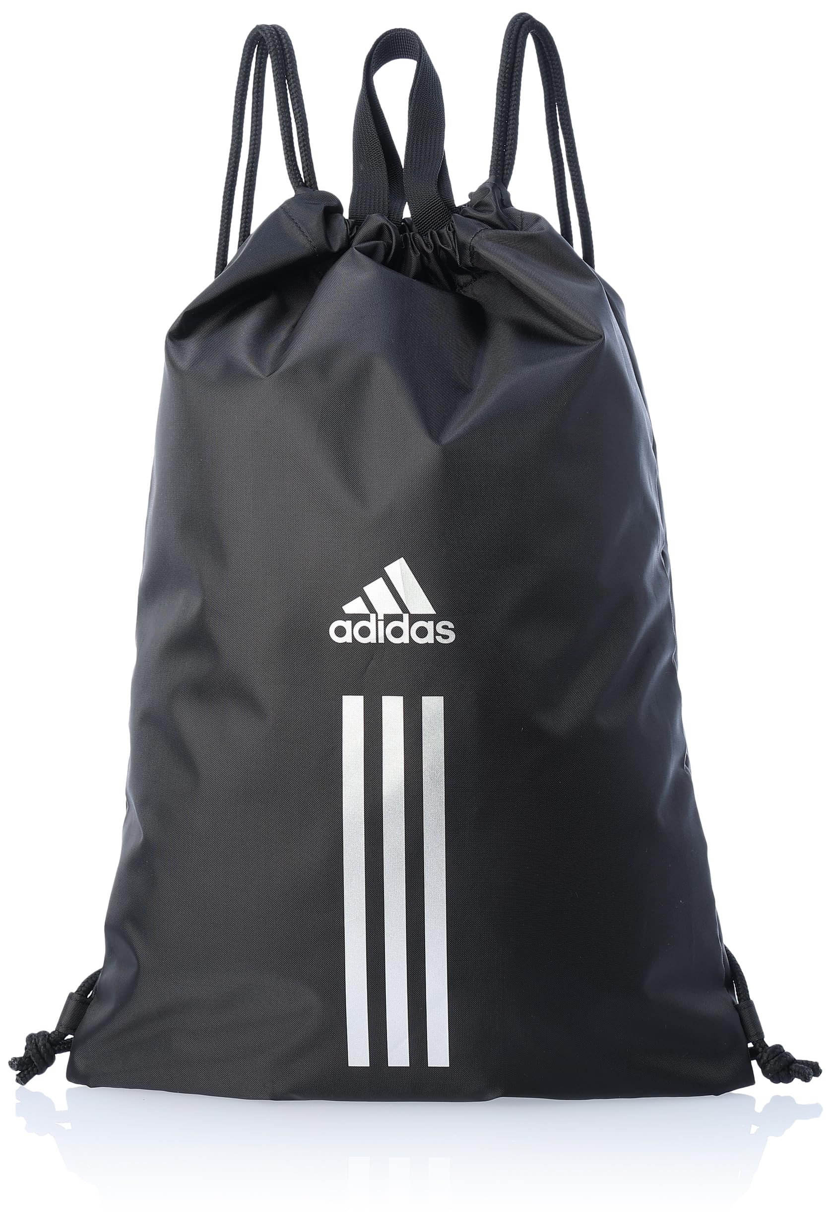 [アディダス] ナップサック ジムサック 体育着入れ お着替え入れ 巾着 シューズ収納 軽量 水泳 部活 運動 旅行 プールバッグ ブラック H50×W36cm の商品画像