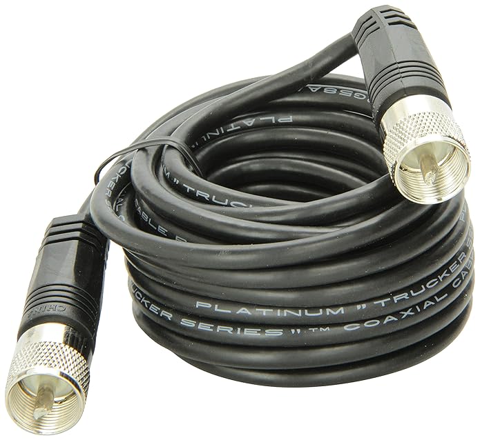 18' rg-58a/u coaxial cable with pl-259 connectors