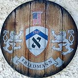 Personalized Family Crest Hand-Painted Rustic Wood Shield Decor view 5