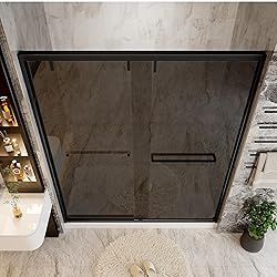 62-66" W x 76" H Semi-Frameless Double Sliding