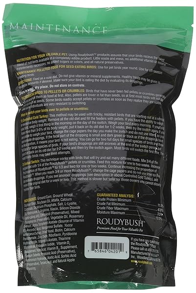ROUDYBUSH DAILY MAINTENANCE BIRD FOOD, MEDIUM, 22-OUNCE, GREEN, 222MDDM