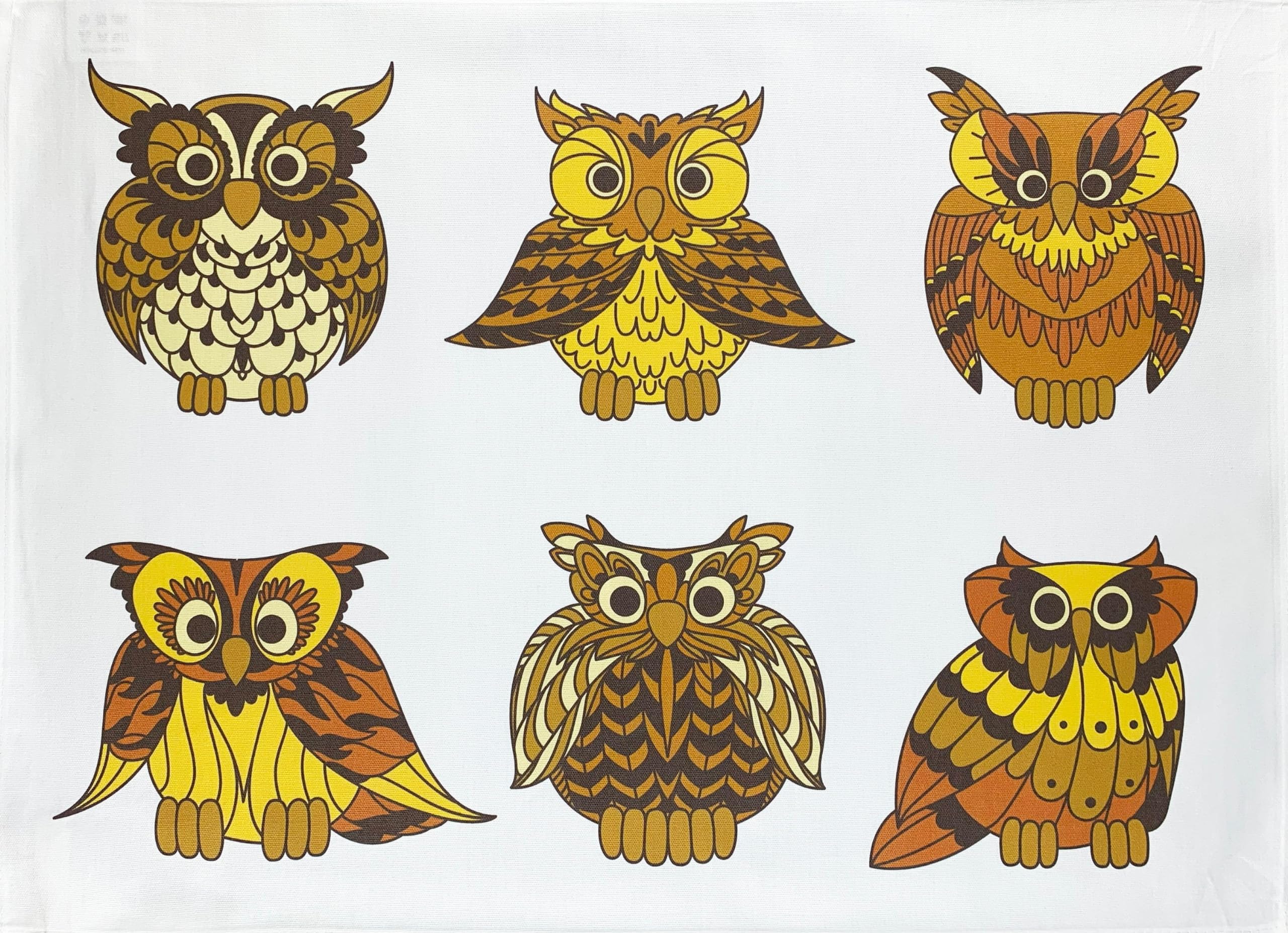 Half a Donkey The Wise Owl Collection large cotton tea towel